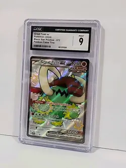 CGC 9 Great Tusk Ex Black Star Promo 72 Paldean Fates 2024 Pokemon Card Mint - Image 1