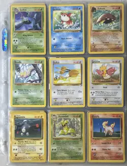 Pokemon TCG Vintage WotC Commons Uncommons Lot Of Cards In (13) Binder Pages - Image 2