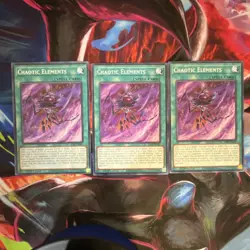 Yu-Gi-Oh! TCG Chaotic Elements 1st Edition 3 Card Lot - Konami - English - Image 1