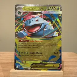 Mega Venusaur EX 003/132 Me01: Mega Evolution Holo Pokemon Card Near Mint - Image 1