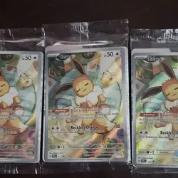 Pokemon TCG 3 Card Lot Eevee SVP 173 Promo Holo English - Image 4