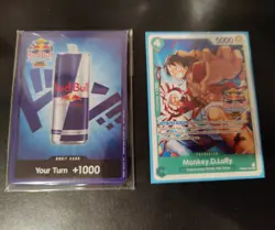 One Piece TCG Red Bull Double Don Set SEALED + Monkey D. Luffy Promo Card - Image 1