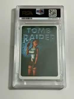 Tomb Raider CCG Lenticular Card Lara Croft Promo Card 211 PSA 6 First Edition - Image 3