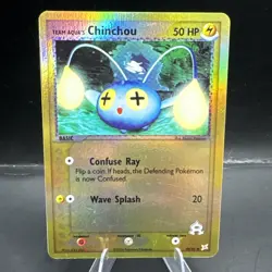 2004 Pokemon EX TEAM MAGMA VS TEAM AQUA SET CHINCHOU REVERSE HOLO CARD 49/95 - Image 1