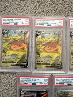 2022 Charizard V SWSH260 VMAX 261 VSTAR 262 Psa 9 Lot of 7 PROMO Pokemon Cards - Image 2