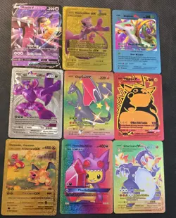 Pokemon Charizard Gold Foil Card Lot of 9 - Image 1
