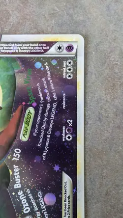Pokemon Rayquaza & Deoxys Legend Holo Card 90/90 Undaunted Series - Image 3
