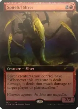 Spiteful Sliver (Extended Art) -Foil Near Mint MTG Secret Lair - Image 1