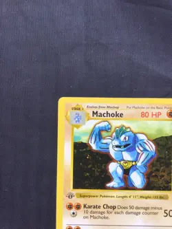 Pokemon Cards: Base Set 1st Edition Uncommon: Machoke 34/102 - Image 2