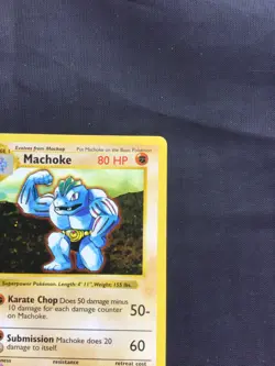 Pokemon Cards: Base Set 1st Edition Uncommon: Machoke 34/102 - Image 3