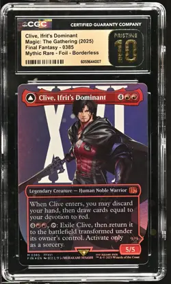 CLIVE, IFRIT'S DOMINANT Final Fantasy Borderless Foil Mythic CGC 10 Pristine MTG - Image 1
