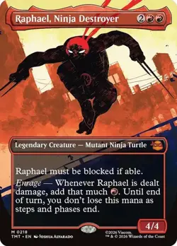 NM Borderless Raphael, Ninja Destroyer, MTG, TMNT, Magic the Gathering, 218 - Image 1