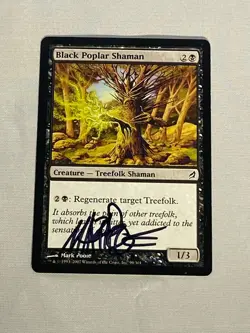 MTG Black Poplar Shaman Artist Proof and Signature Signed Poole - Image 1