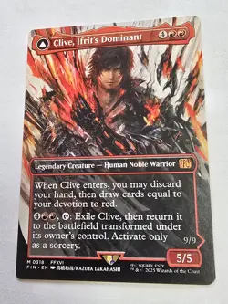 MTG Clive, Ifrit's Dominant Borderless FINAL FANTASY FIN #318 Non-Foil NM - Image 1