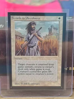 1993 SWORDS TO PLOWSHARES Magic the Gathering Collector's Edition CE MTG Sharp - Image 1