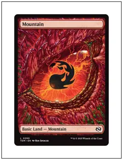 1x Mountain, Dragon Eye Full Art 0290, Tarkir Dragonstorm, Magic MTG NM - Image 1
