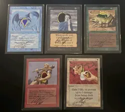 Magic MTG 1/1 Mox Set Altered And Signed By Dan Frazier - Image 1