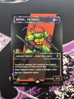 MTG Raphael, the Muscle (0091) (Borderless) (Surge Foil) - Pixel Art - TMC - NM - Image 1