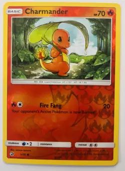 Charmander - 1/70 - Common - Reverse Holo LP, English Pokemon Dragon Majesty - Image 1