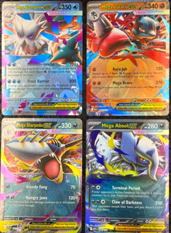 POKEMON MEGA ABOMASNOW EX-LUCARIO EX-SHARPEDO EX-ABSOL EX (SET OF 4) - Image 1