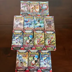 Pokemon TCG Booster Pack Lot 7x Scarlet and Violet 4x Paldea Evo 3x Paradox Rift - Image 1