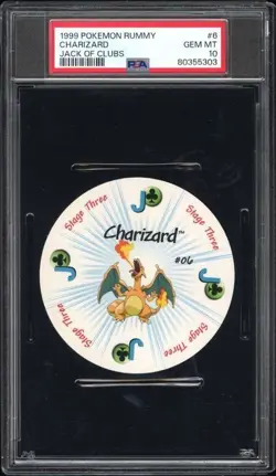 1999 Pokemon Rummy Charizard Jack of Clubs #6 PSA 10 POP 35 - Image 1