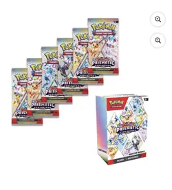 LOT OF 4- Pokemon Prismatic Evolutions Surprise Box & Booster Bundle Sams Club - Image 4