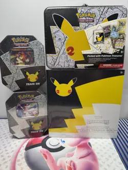 Pokemon Celebrations Elite Trainer Box & Tins Charizard Sylveon Pikachu *BUNDLE* - Image 1