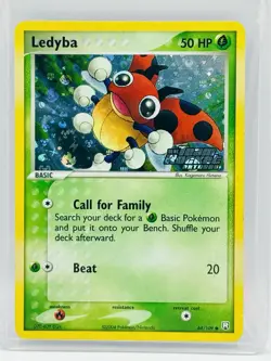 Ledyba 64/109 2004 Pokemon EX Team Rocket Returns Reverse Holo • Stamped - Image 1