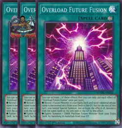 Yugioh! 3x Overload Future Fusion MZMU-EN055 Super Rare 1st Ed NM - Image 1