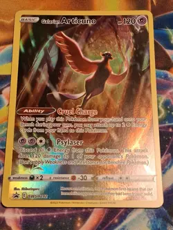 Galarian Articuno SWSH282 Crown Zenith Black Star Promo Pokemon Card LP - Image 1