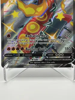 Pokemon TCG Shining Fates Centiskorch v SV108/SV122 Holo Rare Card - Image 3