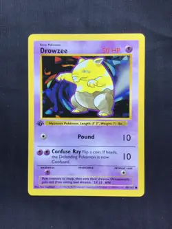 Pokemon Cards: Base Set 1st Edition Common: Drowzee 49/102 - Image 1