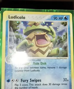 POKEMON TCG EX EMERALD HOLO CARD LOT LUDICOLO TREECKO BASIC STAGE 2 ENGLISH 2 - Image 2