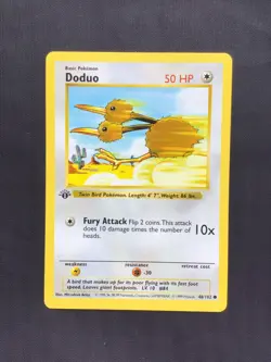 Pokemon Cards: Base Set 1st Edition Common: Doduo 48/102 - Image 1