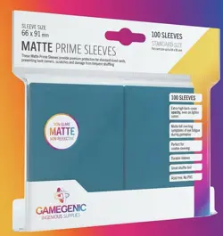 Gamegenic Blue Matte Premium Card Sleeves Standard Size 100ct 66x91mm - Image 1