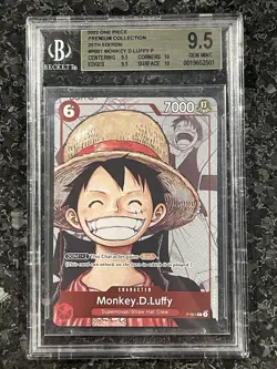 Monkey.D.Luffy (Alternate Art) P-001 One Piece Promotion Cards BGS 9.5 - Image 1