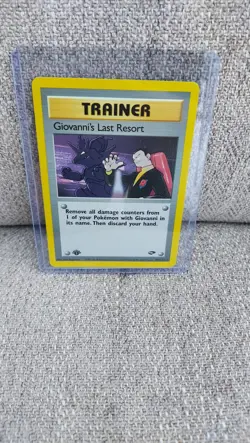 Pokemon TCG Giovanni's Last Resort 1ST EDITION Gym Heroes 105/132 Card, NM - Image 5
