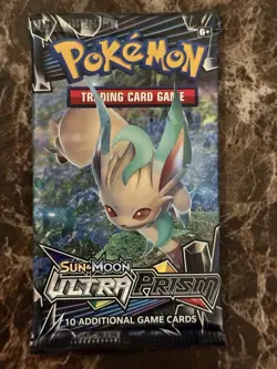 Pokemon Ultra Prism Sun & Moon Booster Card Pack SEALED (Leafeon) 820650801556 - Image 1