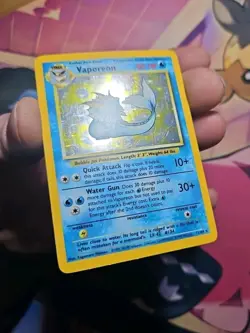 Pokemon Card Vaporeon Jungle 12/64 Rare, Holo Collectable No Symbol Error , LP - Image 3