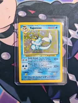 Pokemon Card Vaporeon Jungle 12/64 Rare, Holo Collectable No Symbol Error , LP - Image 5
