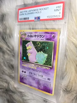 1997 Japanese Rocket Dark SLOWBRO - HOLO PSA 9 PERFECT FUSION SWIRL MINT CARD!! - Image 1