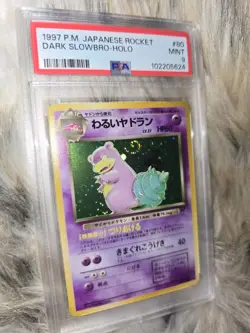 1997 Japanese Rocket Dark SLOWBRO - HOLO PSA 9 PERFECT FUSION SWIRL MINT CARD!! - Image 2