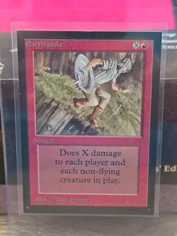 MTG Collector's Edition Earthquake Red Sorcery Rare Magic Card - Image 1