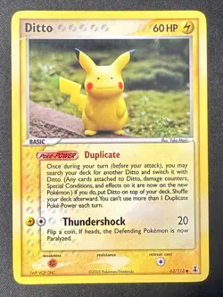 Ditto [Pikachu] 63/113 2005 EX Delta Species Pokemon Card TCG Yuka Morii Nm/Vlp - Image 1