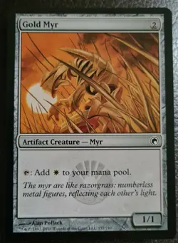 Gold Myr - Common - Scars of Mirrodin #157 - MTG - Image 1