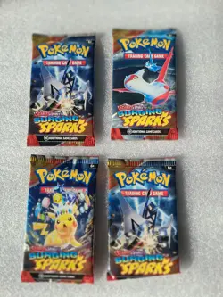 4 packs of Surging Sparks Pack Brand New Sealed Pokemon TCG Card Packs - Image 1