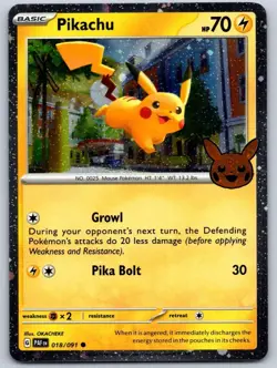 Pikachu - Trick or Trade 2024 - Paldean Fates Cosmos Holo Pokemon Card - Image 1