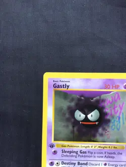 Pokemon Cards: Base Set 1st Edition Common: Gastly 50/102 - Image 2