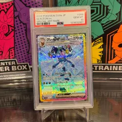 2024 PSA 10 Pokemon SV8a JP Glaceon ex SIR 206 Graded Card - Image 1